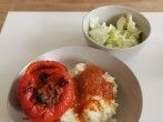 Resteverwertung - <strong>Gef&uuml;llte Paprika</strong> mit Reis