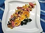 Orangen-Kürbis-Curry mit Süßkartoffel und Surimi