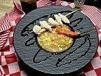 Toskanische Gem&uuml;sesuppe mit H&auml;hnchenspie&szlig;en