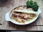 Spargel-Lachs-Auflauf mit knuspriger Haube