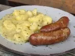 Kartoffelgemüse mit Bratwurst aus der Heißluftfritteuse