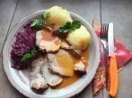 Salzbraten mit Honig-Senf-Kruste