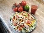 Gemischter Salat mit <strong>Lachs</strong>