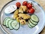 Gef&uuml;llter Porree mit <strong>Joghurt</strong> Dip