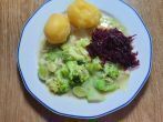 <strong>Lauchgem&uuml;se</strong> mit Brokkoli, Kartoffeln und Rotkraut