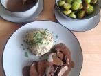 Wildschweinbraten mit Kartoffel-<strong>Maronen</strong>-P&uuml;ree
