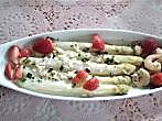 Knoblauch-Garnelen mit wei&szlig;em Spargel
