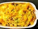 &Uuml;berbackenes Tris di Pasta mit Erbsen
