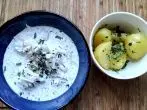 Matjes mit griechischem Joghurt und Sahne