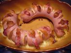 Fleischwurst mit rohem Schinken und K&auml;se <strong>&uuml;berbacken</strong>