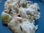 <strong>Rosenkohlauflauf</strong> mit Sp&auml;tzle und Saiten