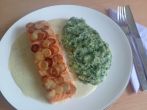 Fisch mit <strong>Kartoffelschuppen</strong> & Beurre blanc