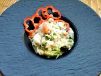 H&auml;hnchen-Gem&uuml;se-Pfanne mit Reis