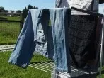 Eine ordentliche Brise Wind ersetzt das Bügeln