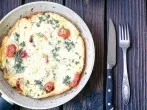 Omelette mit Frischkäse und Cherrytomaten