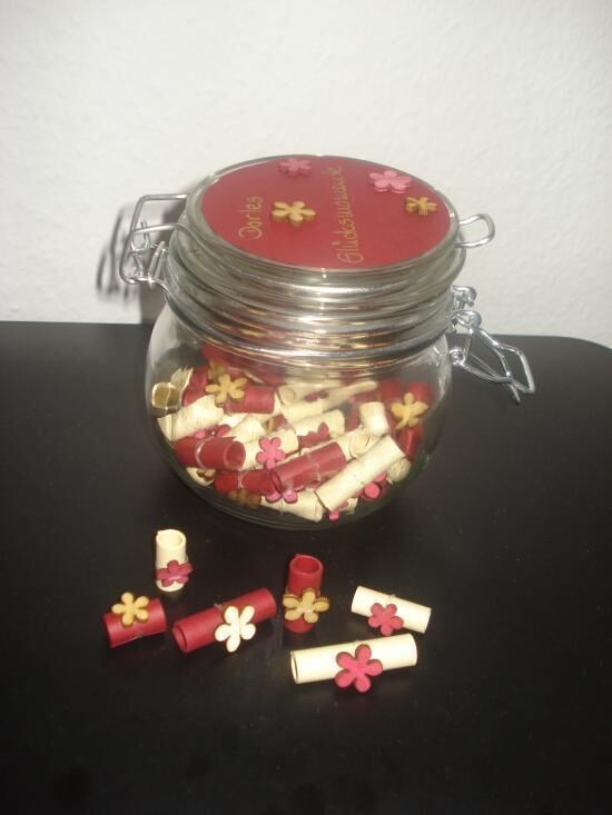 Geschenkidee Glücksmomente im Glas Frag Mutti