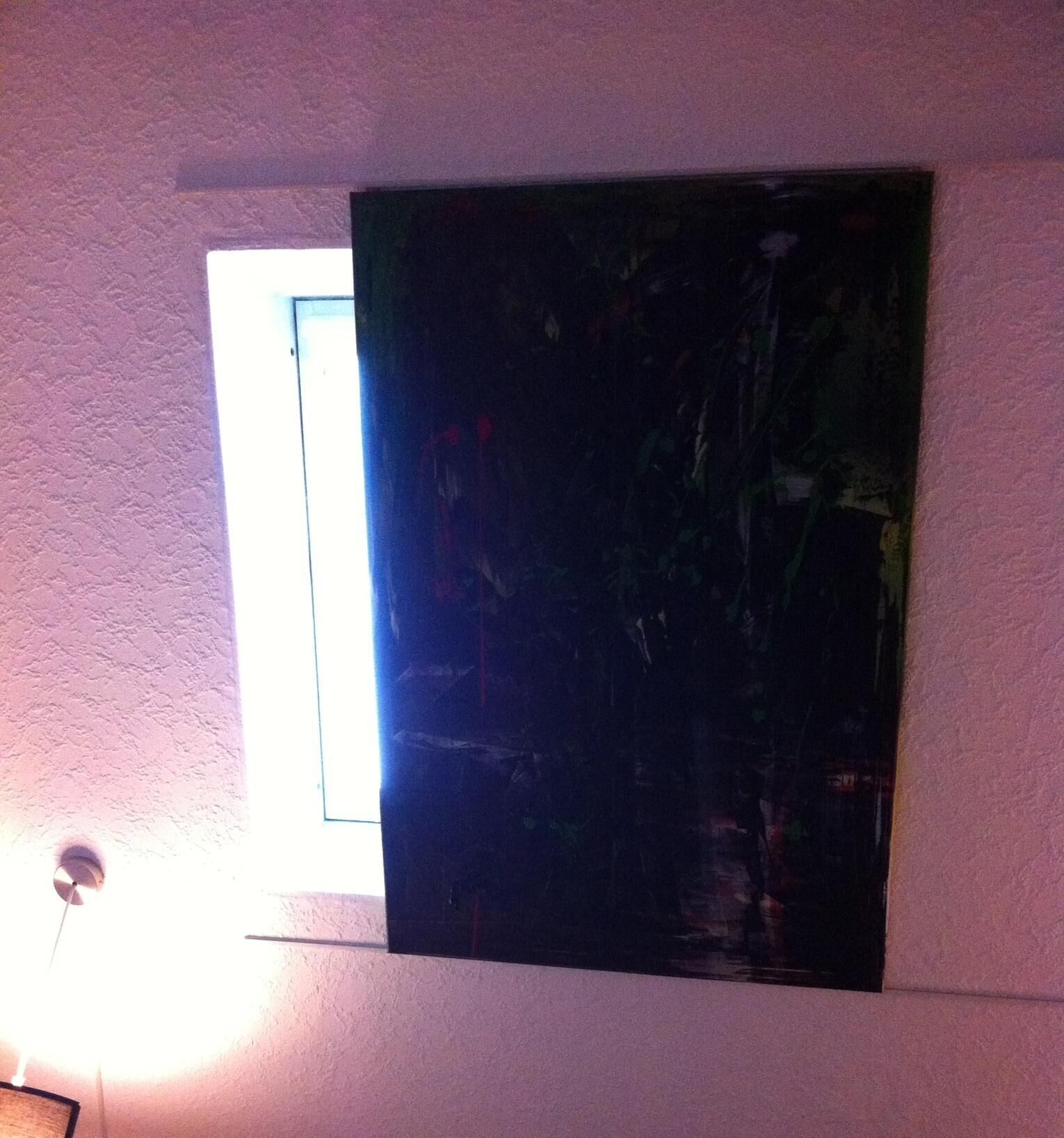 Dachfenster mit Leinwandbild selbst verdunkeln Frag Mutti