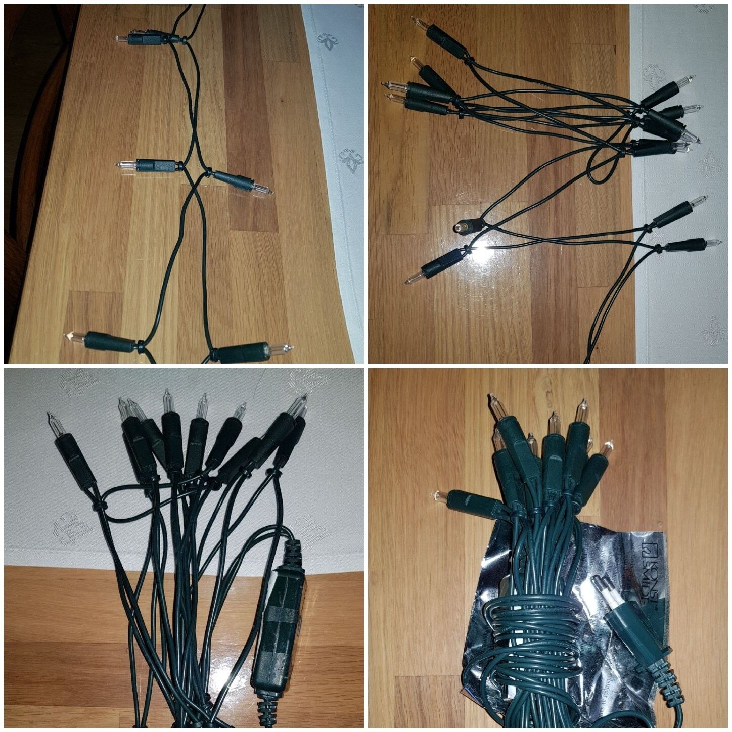Um die Lichterketten auch im n&auml;chsten Jahr ohne nerviges Endknoten wieder aufzuh&auml;ngen, falte ich sie wie hier zu sehen, auf. Das erspart mir jedes Jahr viel Zeit und &Auml;rger.