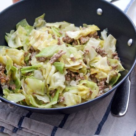Weißkohl-Hackfleisch-Topf