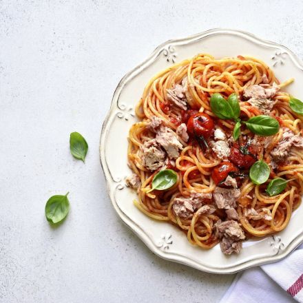 Pfiffige Tomaten-Thunfischsoße für Spaghetti