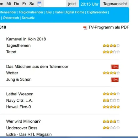 Programmzeitschrift sparen