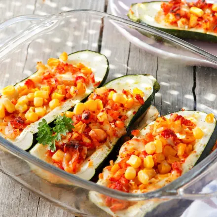 Zucchini-Schiffchen (sehr einfach)