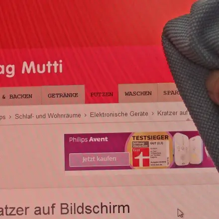 Kratzer auf Bildschirm