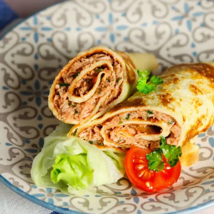 Eierpfannkuchen mit Thunfisch