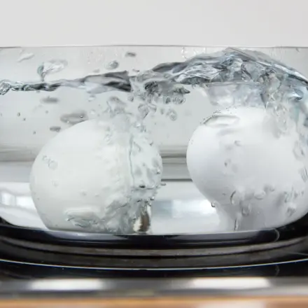 Eier kochen - ohne Raum und Zeit