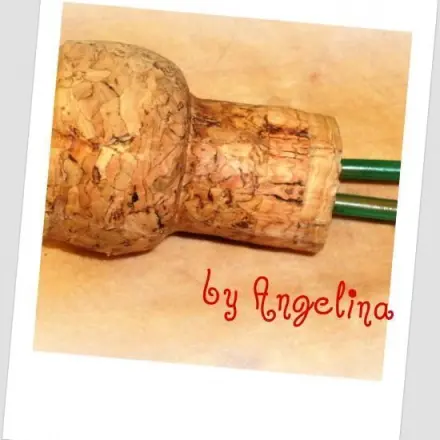 Strickarbeiten sichern - mit Flaschenkorken