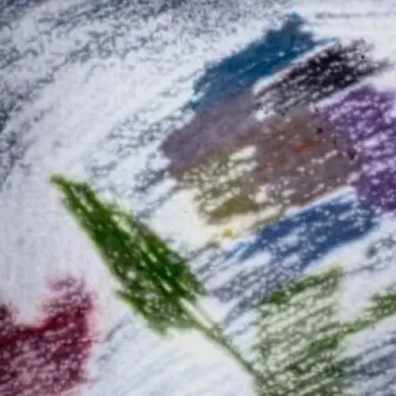 Bilder mit Wachsmalfarben gemalt - von beiden Seiten sichtbar