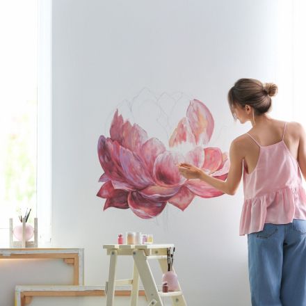 Malvorlage ohne Beamer auf die Wand projizieren