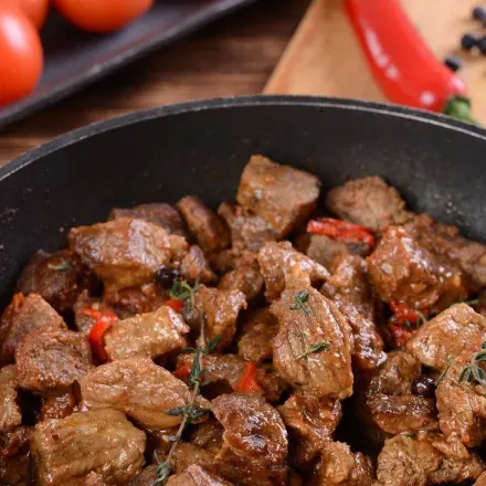 Gulasch aus dem Backofen