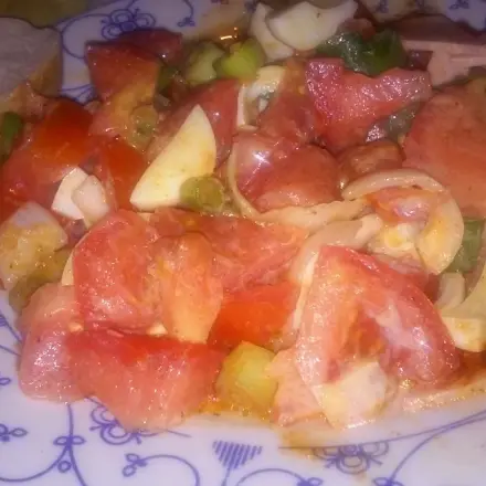 Papa-Salat: Tomaten-Eier-Bierschinken-Salat