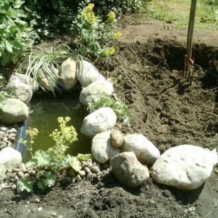 Gartenteich aus Mörtelwannen