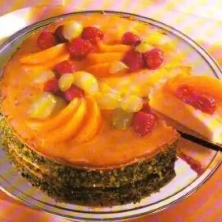 Käsekuchen mit Früchten