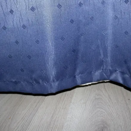 Flächenvorhang / Gardinensaum verstärken