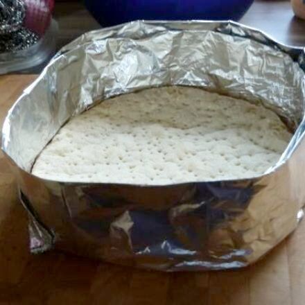 Tortenring selber machen aus Alufolie