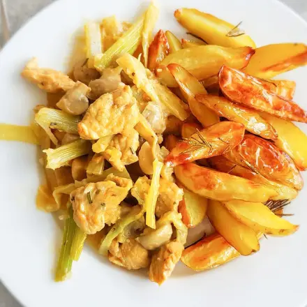 Gebackene Zitronenkartoffeln