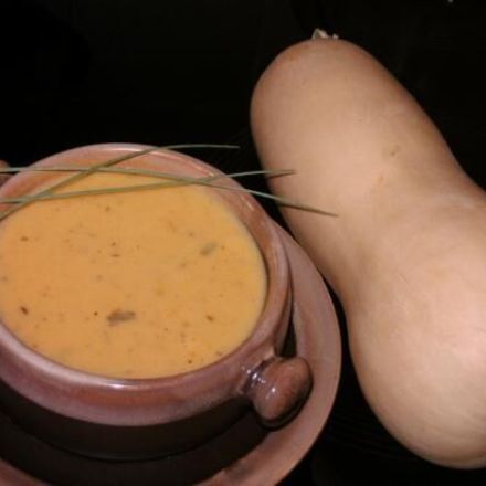 Kürbiscremesuppe mit Ingwer