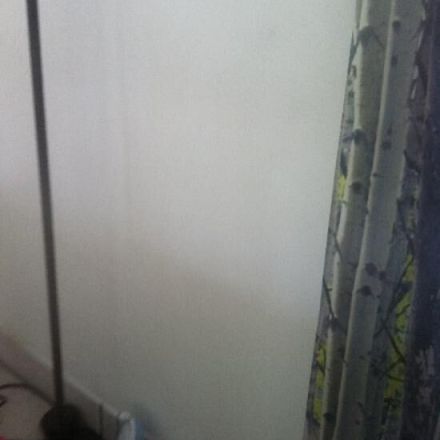 Klorix gegen Rotwein an verputzter weißer Wand