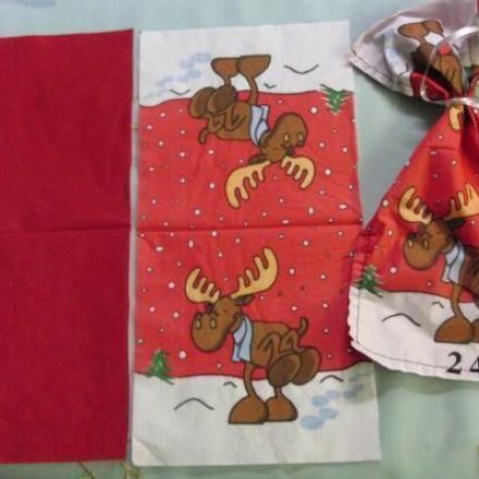 Adventskalender Säckchen aus Servietten basteln