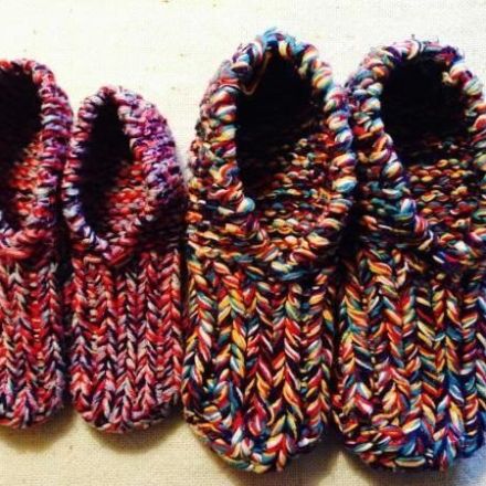 Patschen/Wollschuhe selbstgestrickt