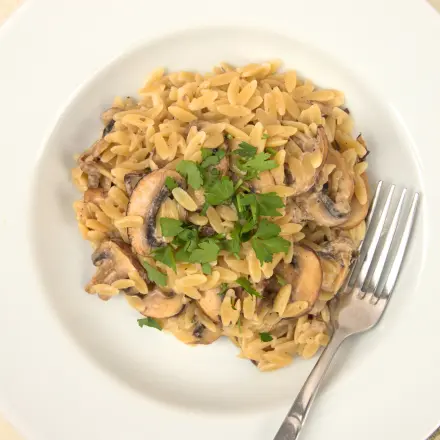 Risoni-Risotto mit Pilzen