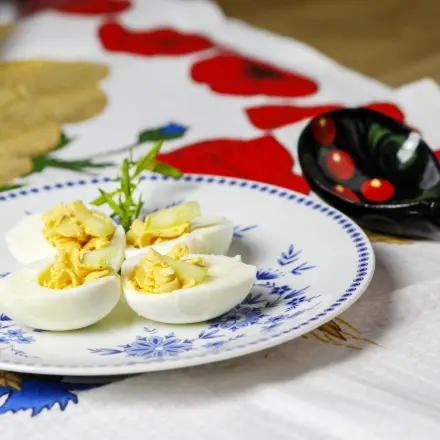 Russische Eier: fettarm und fettreich