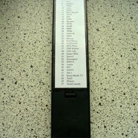 Liste der TV Programme unauffällig sofort griffbereit