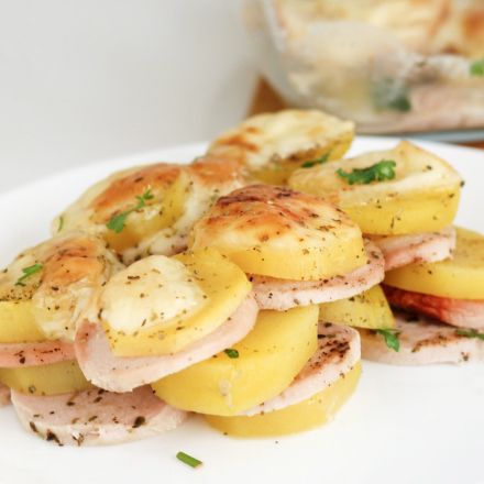 Fleischwurst-Kartoffelauflauf