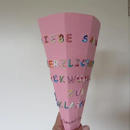 Mini-Schultüte als Unikat basteln