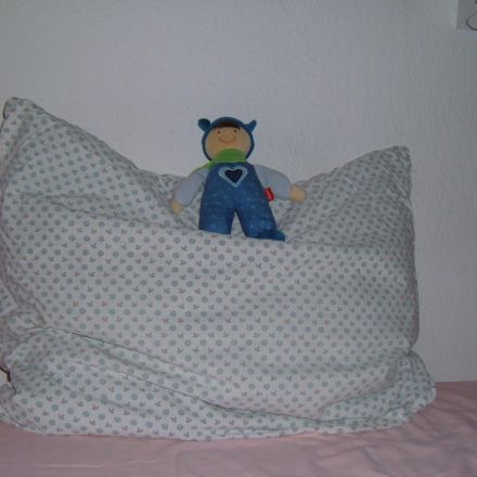 Federbetten im Bezug waschen