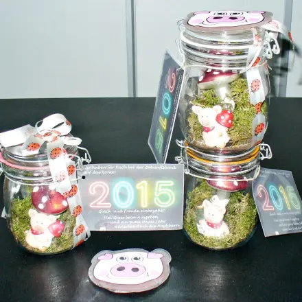 Glück im Glas - kleine Aufmerksamkeit zu Neujahr